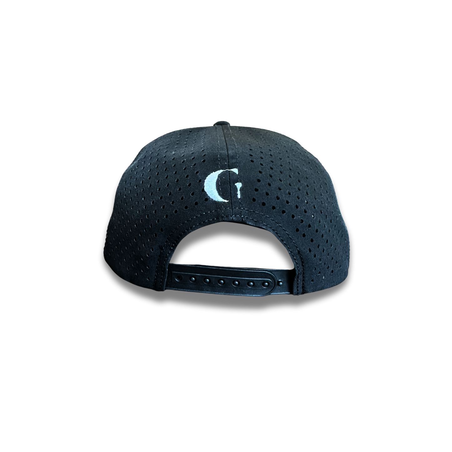 0007. MULTI-LOGO LASER-PERFORATED | Black (White Rope)