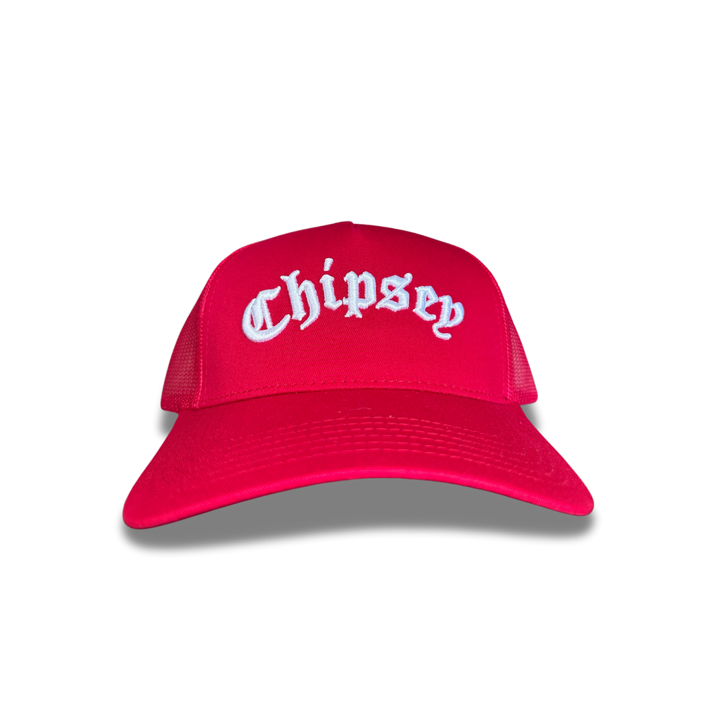 09. MULTI-LOGO TRUCKER | Hazard Red
