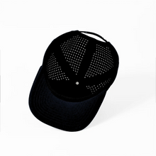 Load image into Gallery viewer, 006. WATER REPELLENT 5-PANEL MULTI-LOGO | Black (Pattern Rope)

