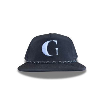 006. WATER REPELLENT 5-PANEL MULTI-LOGO | Black (Pattern Rope)