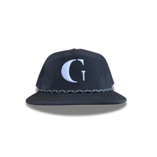 Load image into Gallery viewer, 006. WATER REPELLENT 5-PANEL MULTI-LOGO | Black (Pattern Rope)
