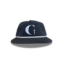 Load image into Gallery viewer, 005. WATER REPELLENT 5-PANEL MULTI-LOGO | Black (White Rope)
